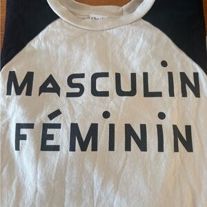 Clare V Black and Cream Baseball Tee - extremely rare!!